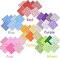 42Pcs Quilting Cotton Fabric Squares Sheets Pre-Cut (Red/Pink/Yellow/Green/Blue/Purple)